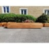 Solid oak large double planter wooden hand crafted garden patio 2133mm (L) x 300mm (D) x 300mm (H)