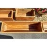 Solid oak large double planter wooden hand crafted garden patio 2133mm (L) x 300mm (D) x 300mm (H)