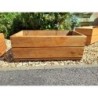 Solid oak rustic planter wooden hand crafted garden patio 685mm (L) x 375mm (D) x 300mm (H)