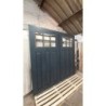 Traditional Raised Panels Wooden Timber Garage Doors 6 Pane Glass 7ft x 7ft