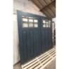 Traditional Raised Panels Wooden Timber Garage Doors 6 Pane Glass 7ft x 7ft