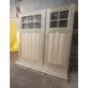 Traditional wooden garage doors white split 30-70 6 Pane Glass 7ft x 7ft 2133 x 2133mm