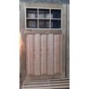Traditional wooden garage doors white split 30-70 6 Pane Glass 7ft x 7ft 2133 x 2133mm