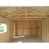 Wooden garage workshop carport camper van man cave double doors windows single door canopy 6 x 6m