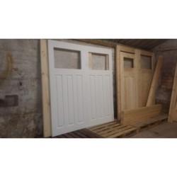 Traditional Pine Raised Panels Wooden Timber Garage Doors 8″ x 7″ (2438 x2134mm)