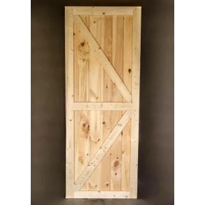 Wooden Pine Barn Single Sliding Door Thickness: 45mm BRITISH BRACE