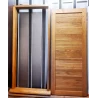Internal horizontal panels single solid oak door with frame for home or office UV protection