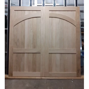Oak Garage Doors Arch Side Hung Solid  Wooden  Thickness 50mm 7” x 7” (2134 x 2134mm)