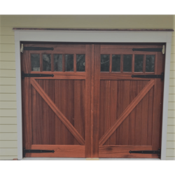 Framed V Tongue And Groove Ledged And Braced Doors Pine Timber Garage Doors With 6 Pane 7” x 7” (2134 x 2134mm)