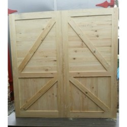 Wooden Pine Barn Gate Doors Brace Style 7” x 7” (2134 x 2134mm)