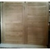 Traditional Wooden Solid Oak Garage Doors Straight Horizontal Panels in Frame 7″ x 7″