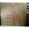 Traditional Wooden Solid Oak Garage Doors Straight Horizontal Panels in Frame 7″ x 7″
