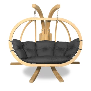 Swing Pod Hanging Chair with frame and comfy cushion Premium