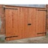 Straight Vertical Panels Timber wooden Garage Doors 7ft x 7ft (2134 x 2134mm) Handmade In The UK Custom made