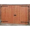 Straight Vertical Panels Timber wooden Garage Doors 7ft x 7ft