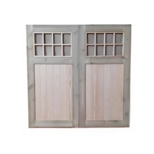 8 Pane Glass Pine Wood Garage Doors with 8 Panes 7" x 7" (2134 x 2134mm)