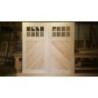 Diagonal Cladding with Windows Timber wooden Garage Doors 7” x 7” Bespoke Handmade In The UK