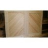Diagonal Cladding with Windows Timber wooden Garage Doors 7” x 7”