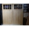 8 Panes Glass Timber Pine Garage Doors With Windows 7″ x 7″ (2133 x 2133mm) Handmade In The UK