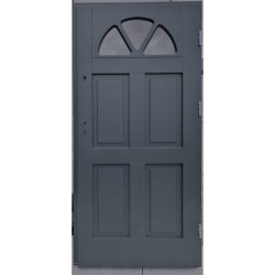 FRONT DOOR BESPOKE SOLID WOODEN FRONT DOOR & FRAME THRESHOLD DARK GREY