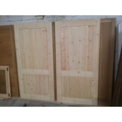 Traditional Fully Boarded Double Wooden Garage Doors Made To Order 7″ x 7″ (2133 x 2133mm) Bespoke Handmade In The UK