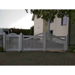 Automatic Drive Way Wooden Gates garden double single back yard entrance arched fence electric outside sliding Swing Gate Essex