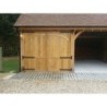 Solid Oak Arch Side Hung Wooden Garage Doors Thickness 60mm 7” x 7” (2134 x 2134mm) Handmade