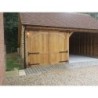 Solid Oak Arch Side Hung Wooden Garage Doors 7” x 7”