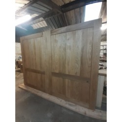 Double Solid Oak Side Hung Wooden Doors Thickness 60mm 7ft x 7ft (2134 x 2134mm) Bespoke