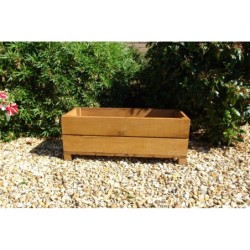 Oak planter wooden hand crafted garden patio planter solid wood
