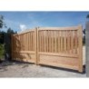 Driveway Solid Oak Double Arched T&G Entrance Gate Doors (Pair) Electric Fence Handmade In The UK Custom Gate