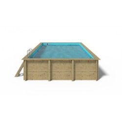 Wooden Swimming Pool 8.2m x 5.2m x H 1.45m Pine Wood